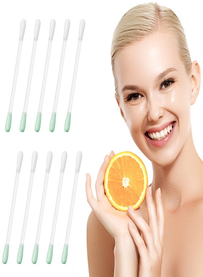 Geodurn 100 Pcs Cotton Makeup Remover Swabs, Disposable Vitamin E Liquid-Filled Cotton Swabs Sticks for Eye/Lip/Eyebrow/Eyelash Makeup Correctors Removing Swabs - Image 1